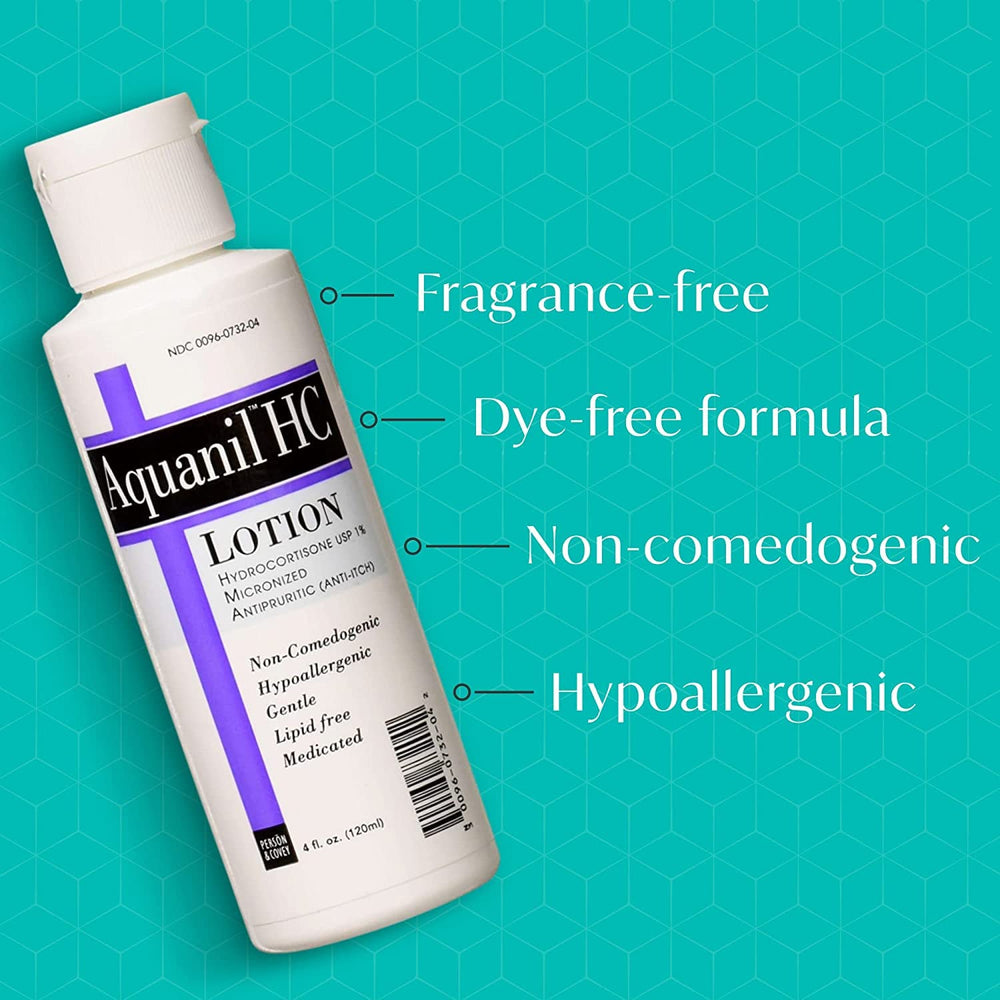 Aquanil HC Lotion texture swirl indicating gentle hydration