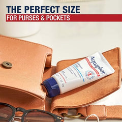 Aquaphor Healing Ointment tube with ingredient notes on label.
