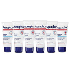 Aquaphor Healing Ointment tube close-up showing protective texture for dry skin.