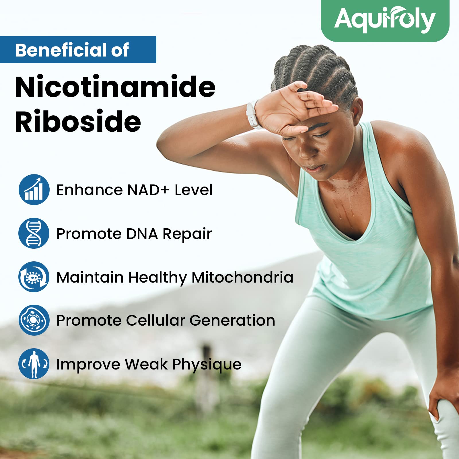 Aquifoly NR with TMG label close-up for methyl group support.