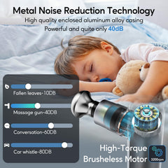 Durable aluminum heads on the Arboleaf massage gun for easy cleaning and long-lasting use