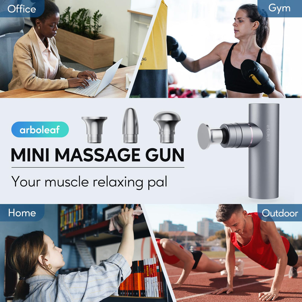 Ergonomic grip on the Arboleaf massage gun for comfortable, precise use
