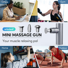 Ergonomic grip on the Arboleaf massage gun for comfortable, precise use