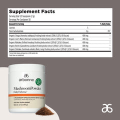 Arbonne Daily Defense powder poured into coffee for a subtle cognitive and immune-friendly boost