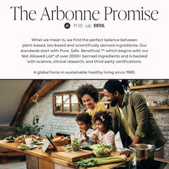 Arbonne Daily Defense jar on desk showcases a real-food supplement with third-party testing