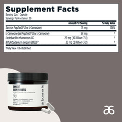Arbonne OmniGut daily use image illustrating easy capsule routine.