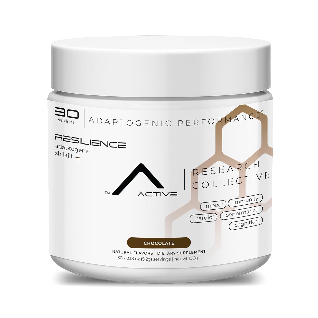 ARC Resilience powder in tin label showing premium blend for daily focus