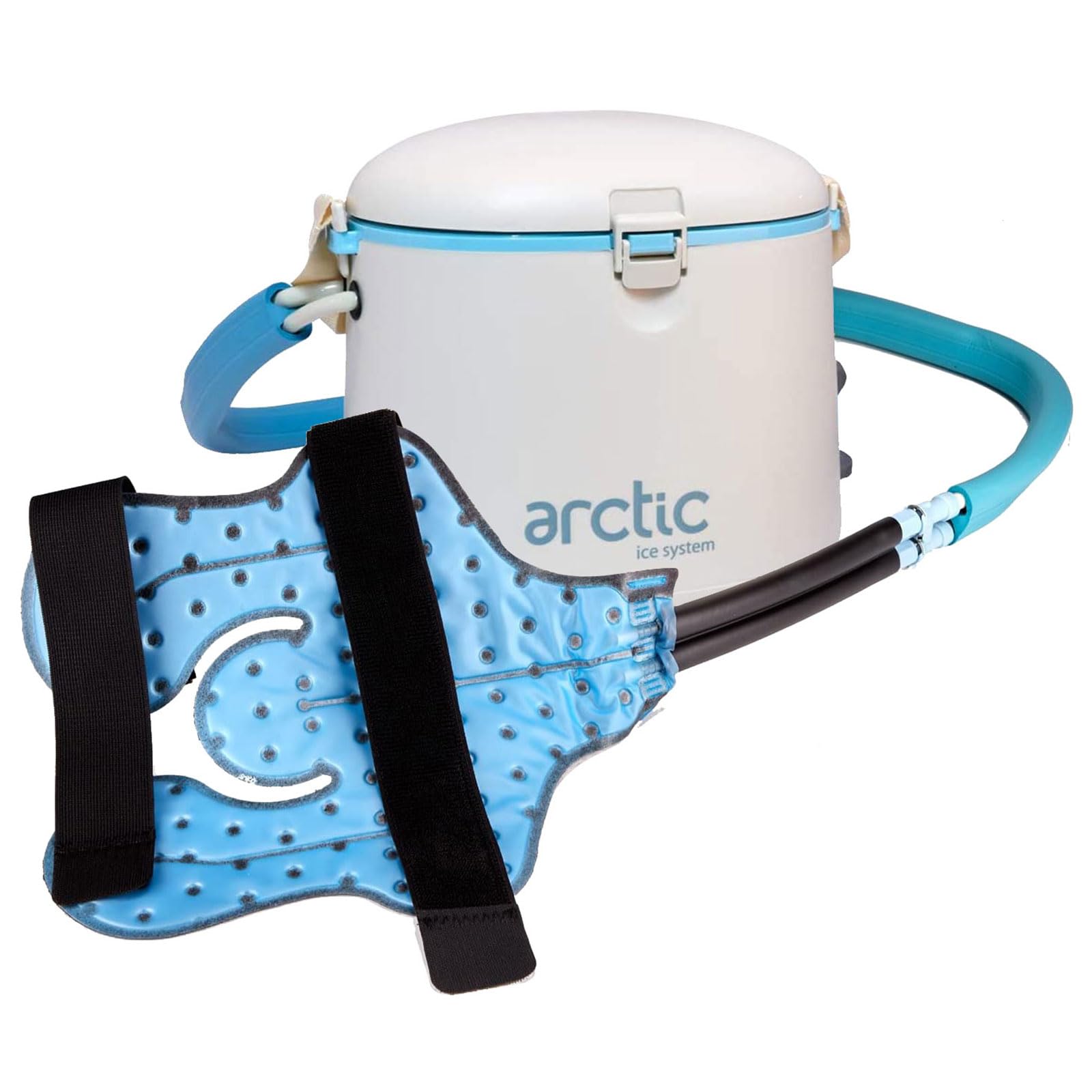 Arctic Ice AIS base unit visible, compact cooling for post-workout recovery