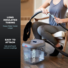 Arctic Ice Clear long tubing maintains consistent water temperature during sessions.