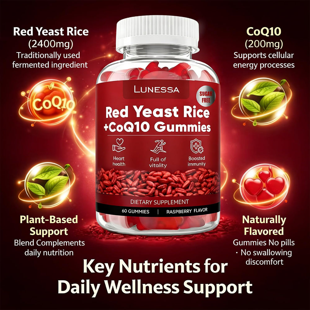 Ardocme Lunessa raspberry gummies pack highlighting natural flavor for daily use.