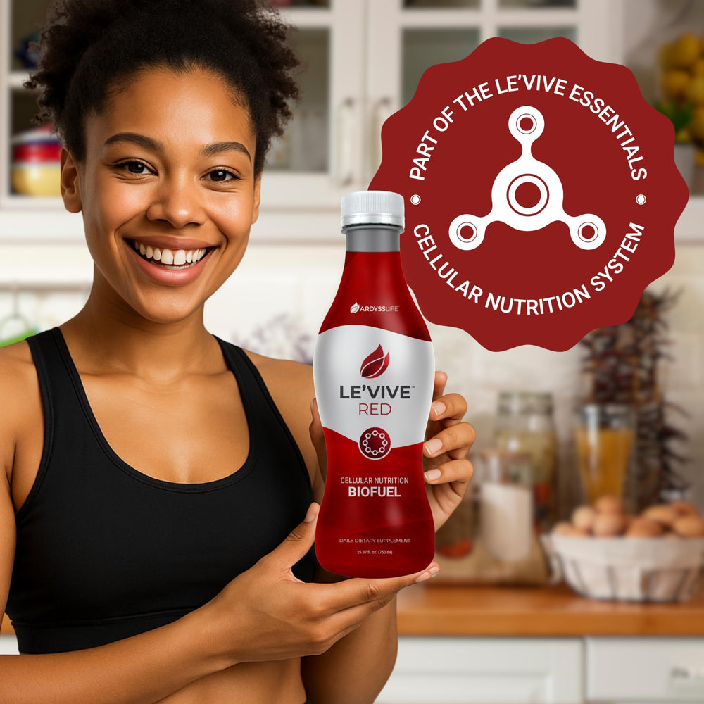 Ardyss Le’Vive Red Juice highlight of mix of acai and pomegranate flavors