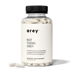 Arey Not Today bottle on white background ready for daily use to support hair vitality.