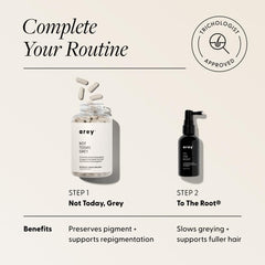 Two capsules with a glass of water illustrate daily 2-capsule routine.