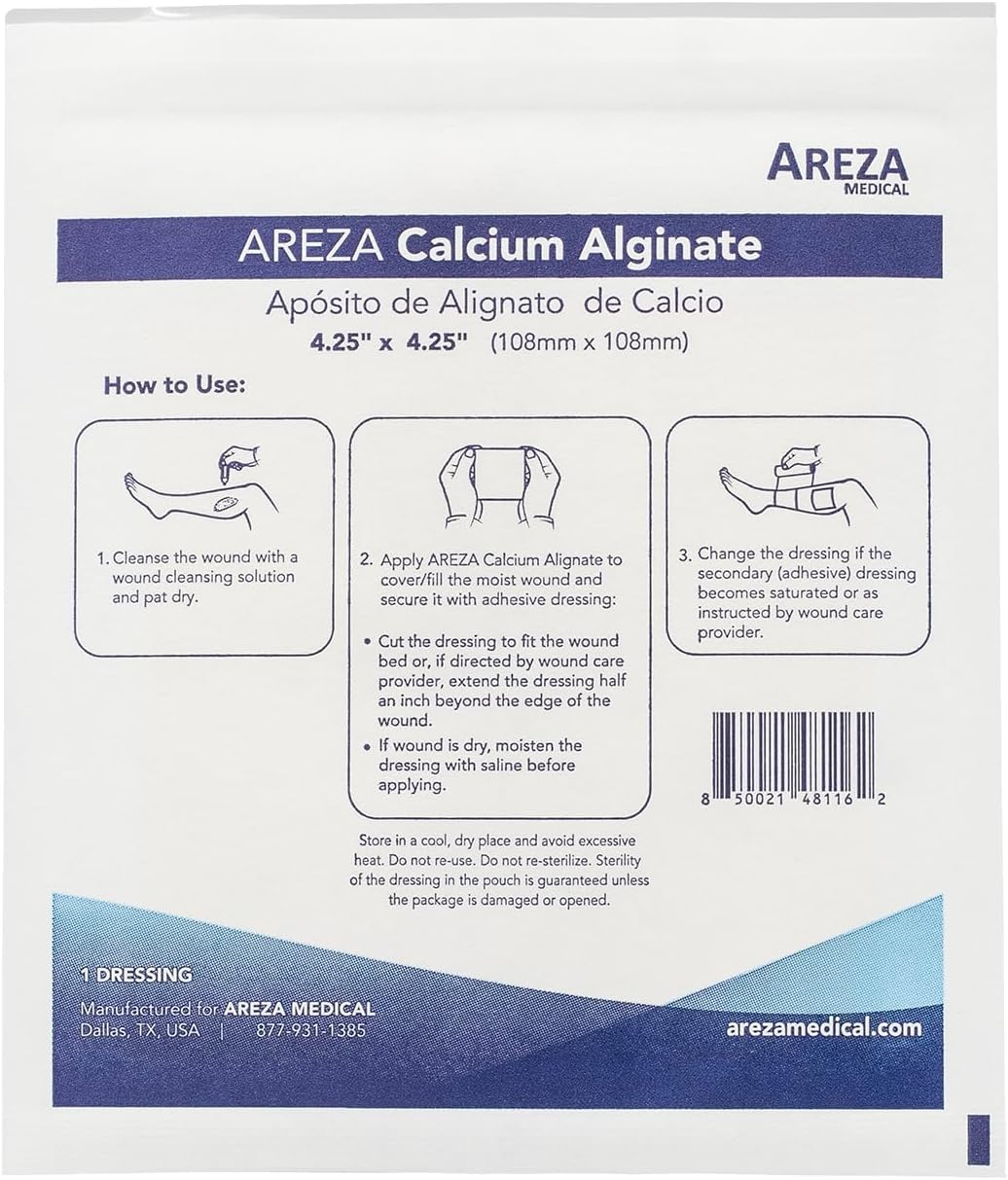 Areza Medical dressing promotes easy removal with non-stick, moist wound environment.