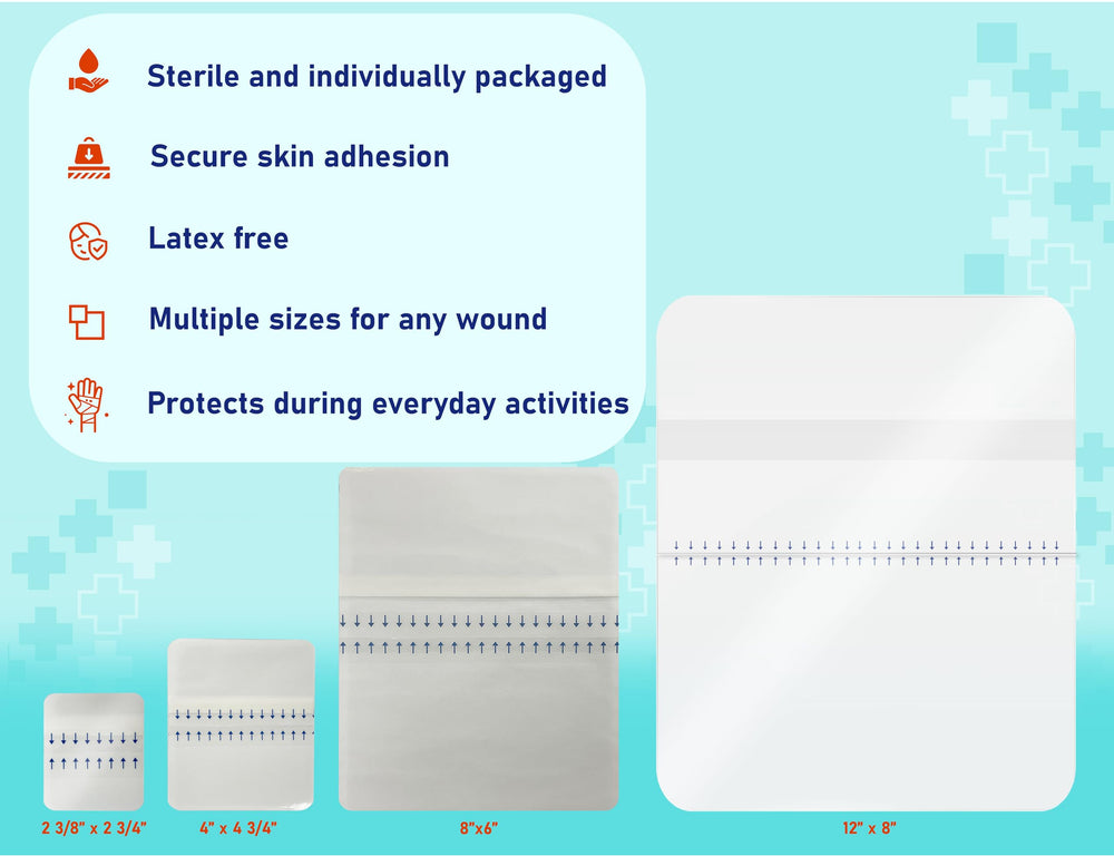 Areza Medical waterproof dressing protects wounds in the shower or bath.