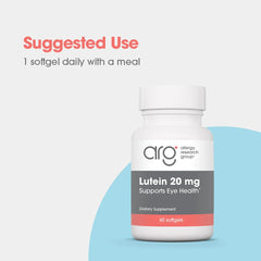 ARG Lutein 20 mg capsules, vegetarian and hypoallergenic