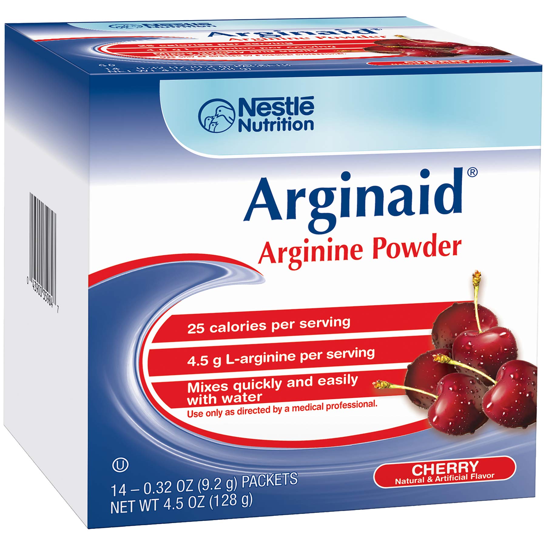 Arginaid Arginine powder dissolving in water for quick daily nutrition support.