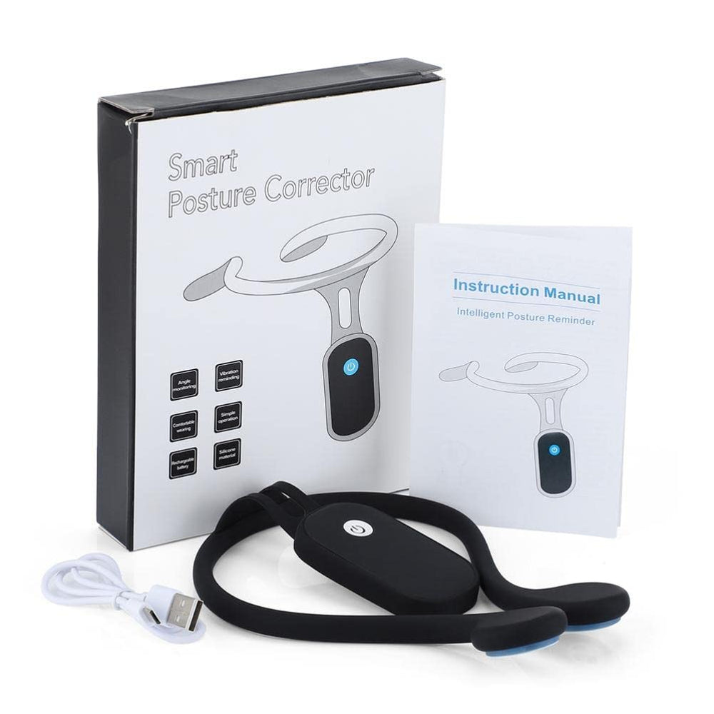 Ariarly neck trainer worn discreetly to support upper back and neck posture.