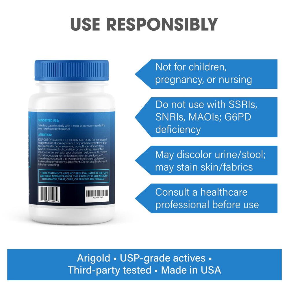Arigold MB serving two capsules highlights precise 24 mg per serving