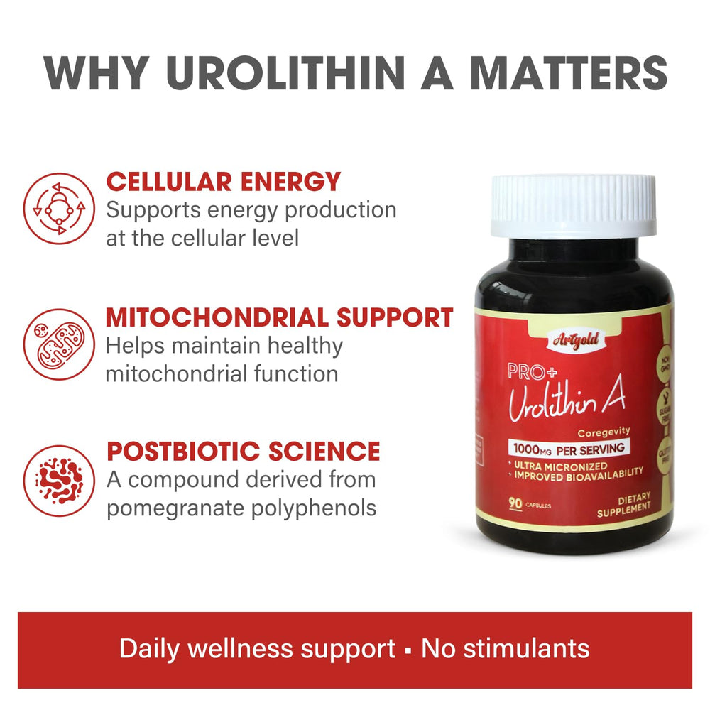Arigold Urolithin A Pro vegan, clean-label wellness option
