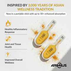 Arihnus pure curcumin extract provides 102.75 mg per stick for potency.