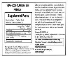 Arihnus vegan non GMO turmeric produced in Korea with HACCP and GMP compliance.