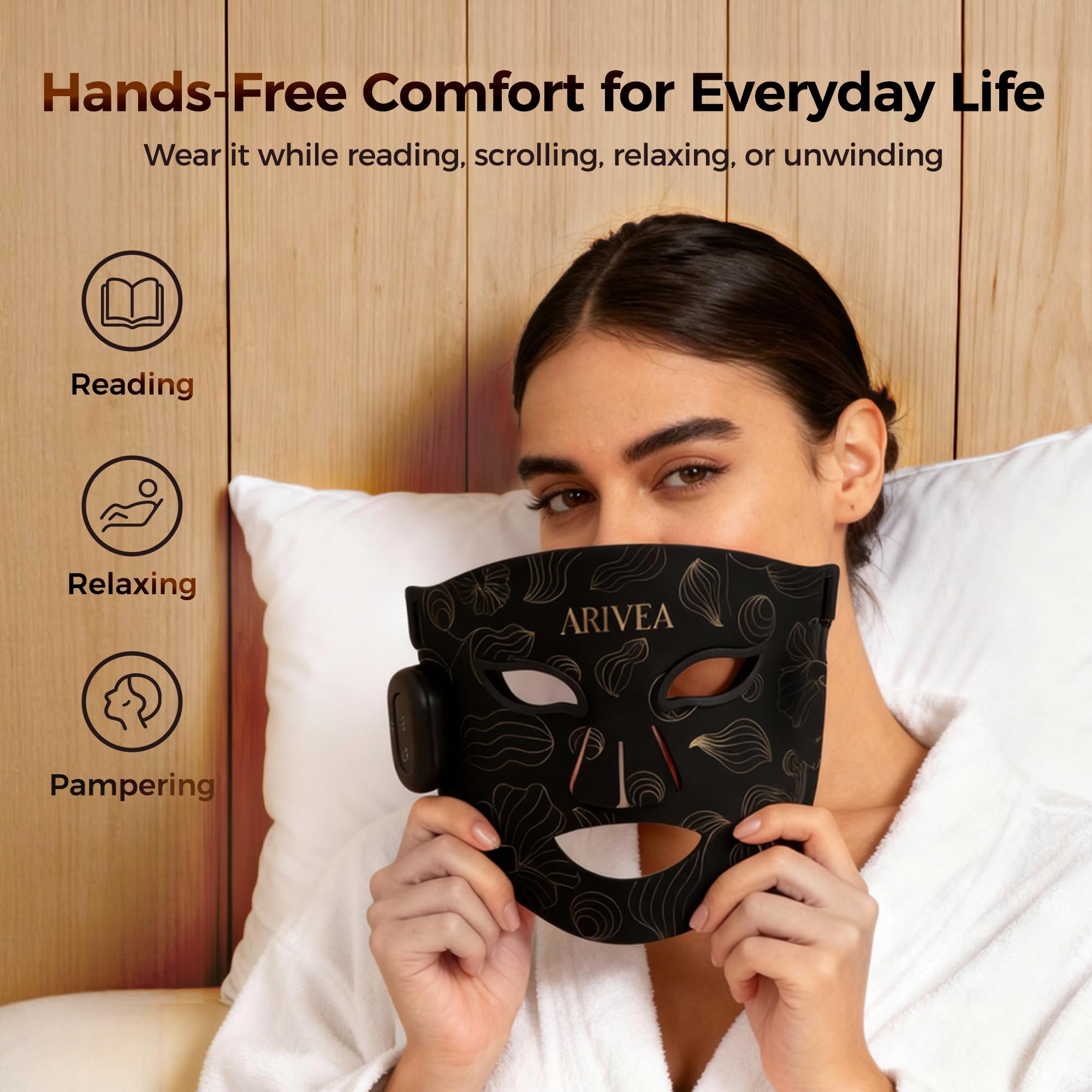 ARIVEA at-home spa vibe for convenient skin care sessions.