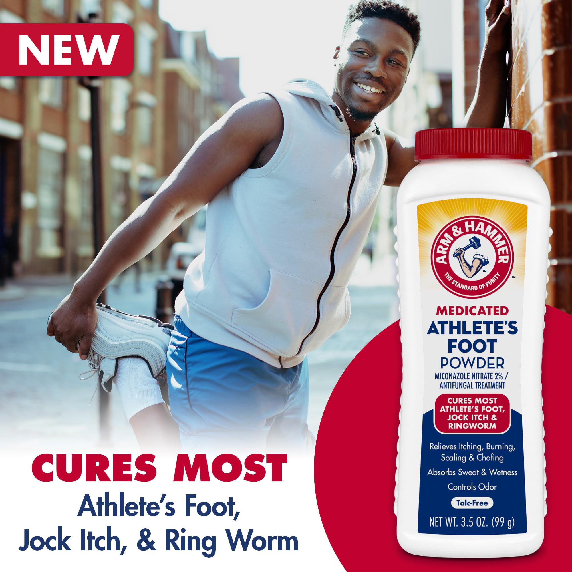 Arm & Hammer packaging shows 2% miconazole nitrate active ingredient.