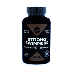 Armor Men's Health Strong Swimmers bottle pour illustrates convenient daily use for reproductive wellness.