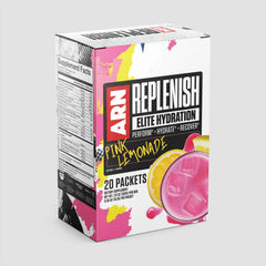 Arms Race Nutrition ARN pink lemonade packet for on-the-go hydration.