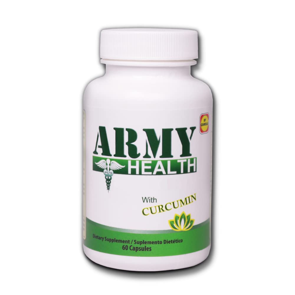 Army Health turmeric capsules bottle supports daily joint comfort