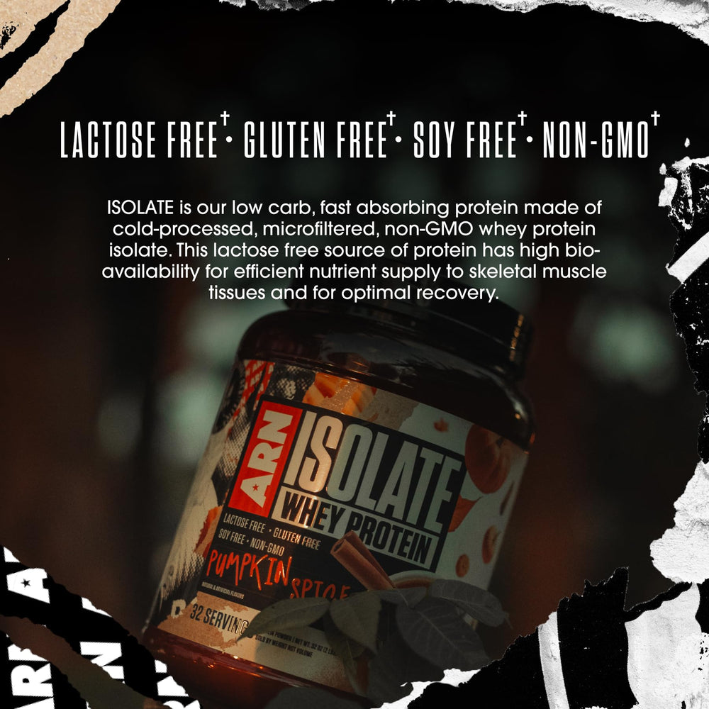 ARN Isolate Whey mixed shake showcasing French Vanilla flavor.