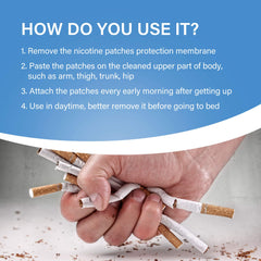 Aroamas Cot nicotine patch 24h coverage highlighting all-day support.