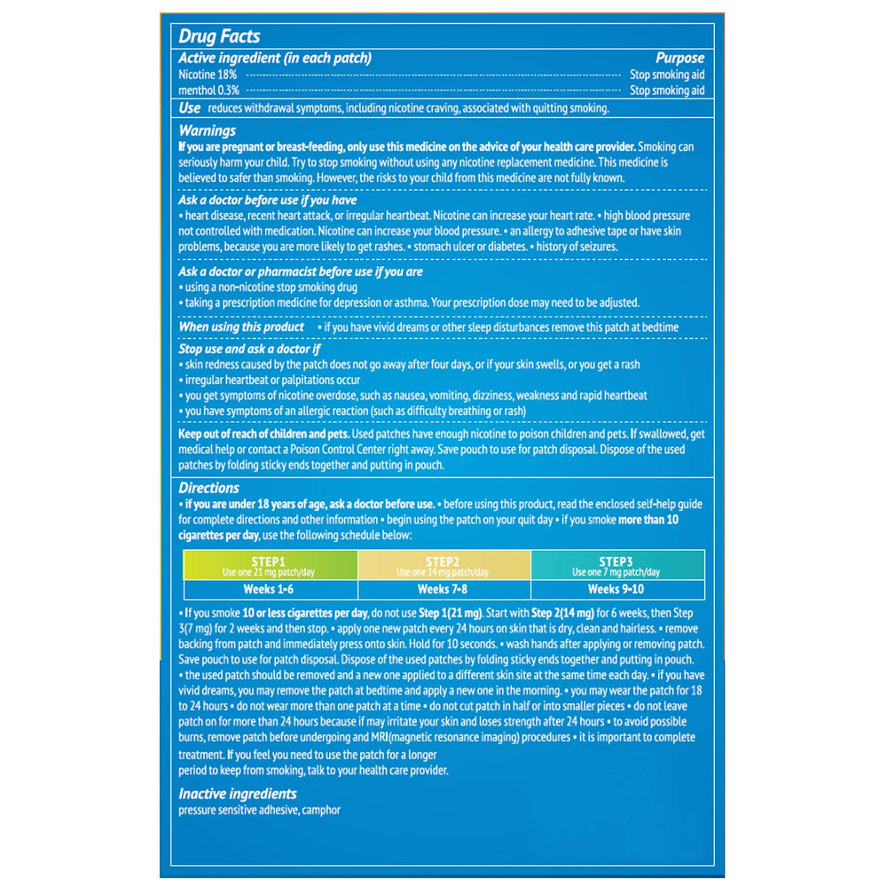 Aroamas Cot nicotine patch application step showing easy daily placement.