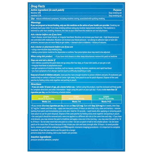 Aroamas Cot nicotine patch application step showing easy daily placement.