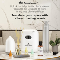 Aroma Manor Hotel Diffuser Oil office desk diffusion enhances focus and comfort.