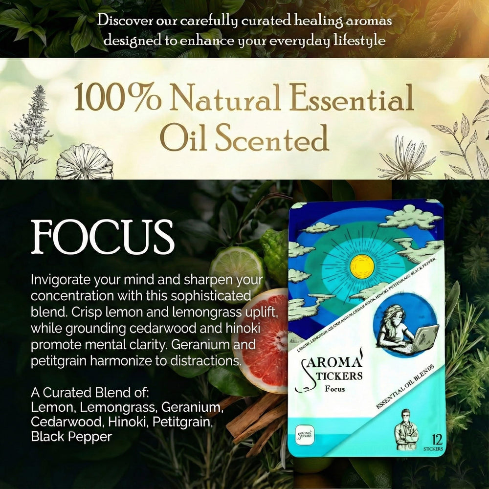 AROMA STICKERS face mask use shows a mess-free scent option for daily wear.