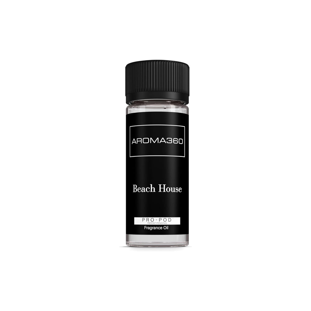 Aroma360 Beach House Pro-Pod oil blend adds coastal scent to your diffuser for a relaxing ambiance.