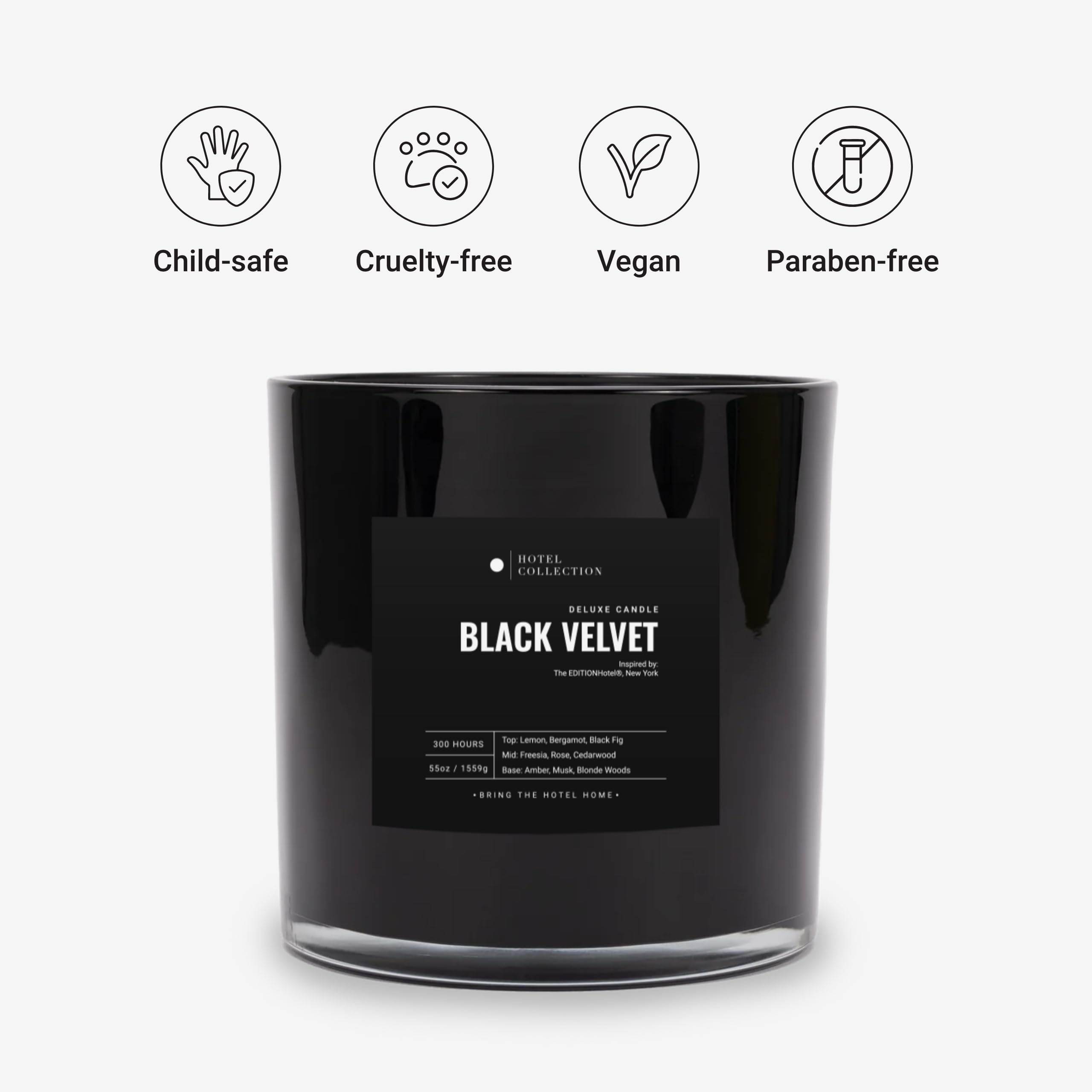 Aroma360 Black Velvet Candle lit with multi-wick burn for even fragrance release.