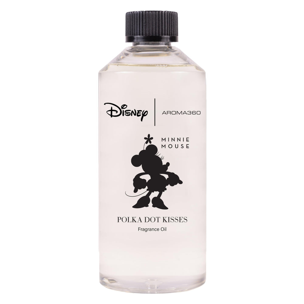 Aroma360 Disney Polka Dot Kisses bottle pour for a lasting room fragrance