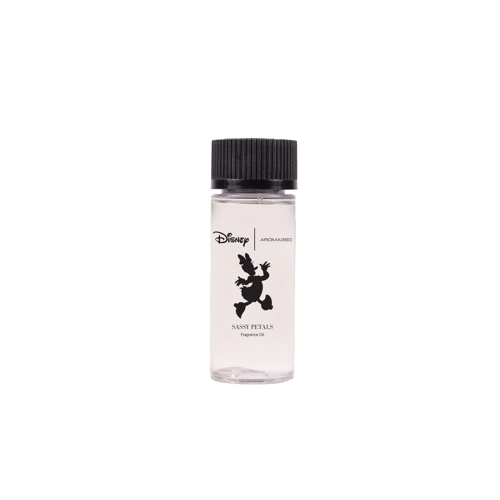 Aroma360 Disney Sassy Petals bottle for bold, uplifting ambiances.