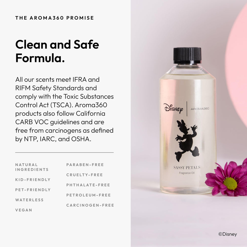 Aroma360 Daisy Duck mid-note jasmine and rose create inviting spaces.