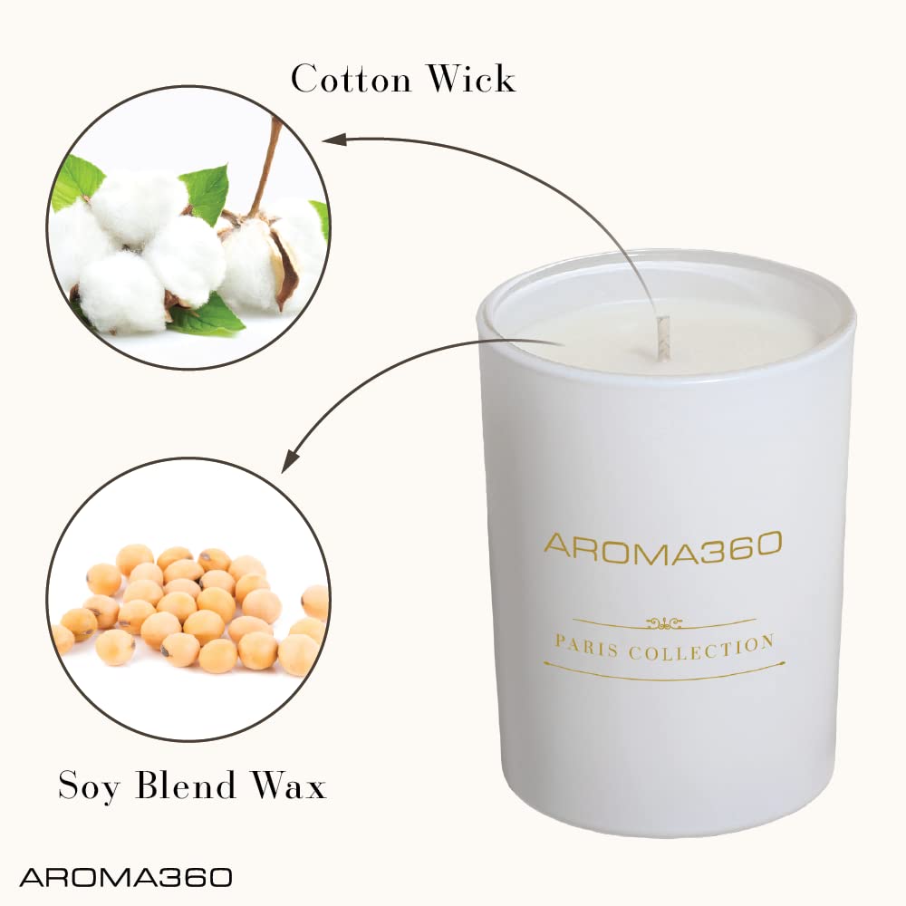 Aroma360 Dream On cotton wick burn ensures steady, even scent release.