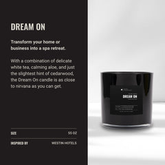 Aroma360 Dream On Deluxe candle multi-wick closeup, even diffusion and long fragrance