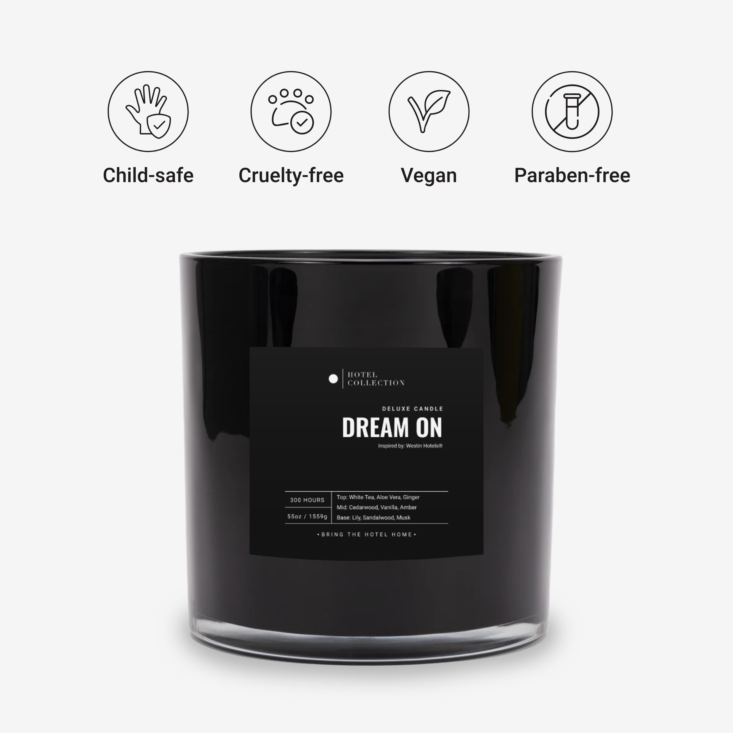 Aroma360 Dream On Deluxe candle wax closeup, cruelty-free formula for clean burn