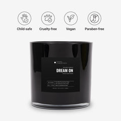 Aroma360 Dream On Deluxe candle wax closeup, cruelty-free formula for clean burn