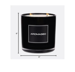 Aroma360 Escapade candle with ocean and jasmine middle notes for soothing room vibes.