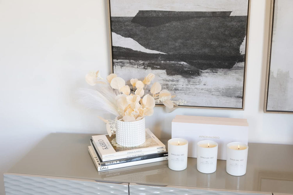 Aroma360 Hand-poured premium candle with essential oils for luxury scent