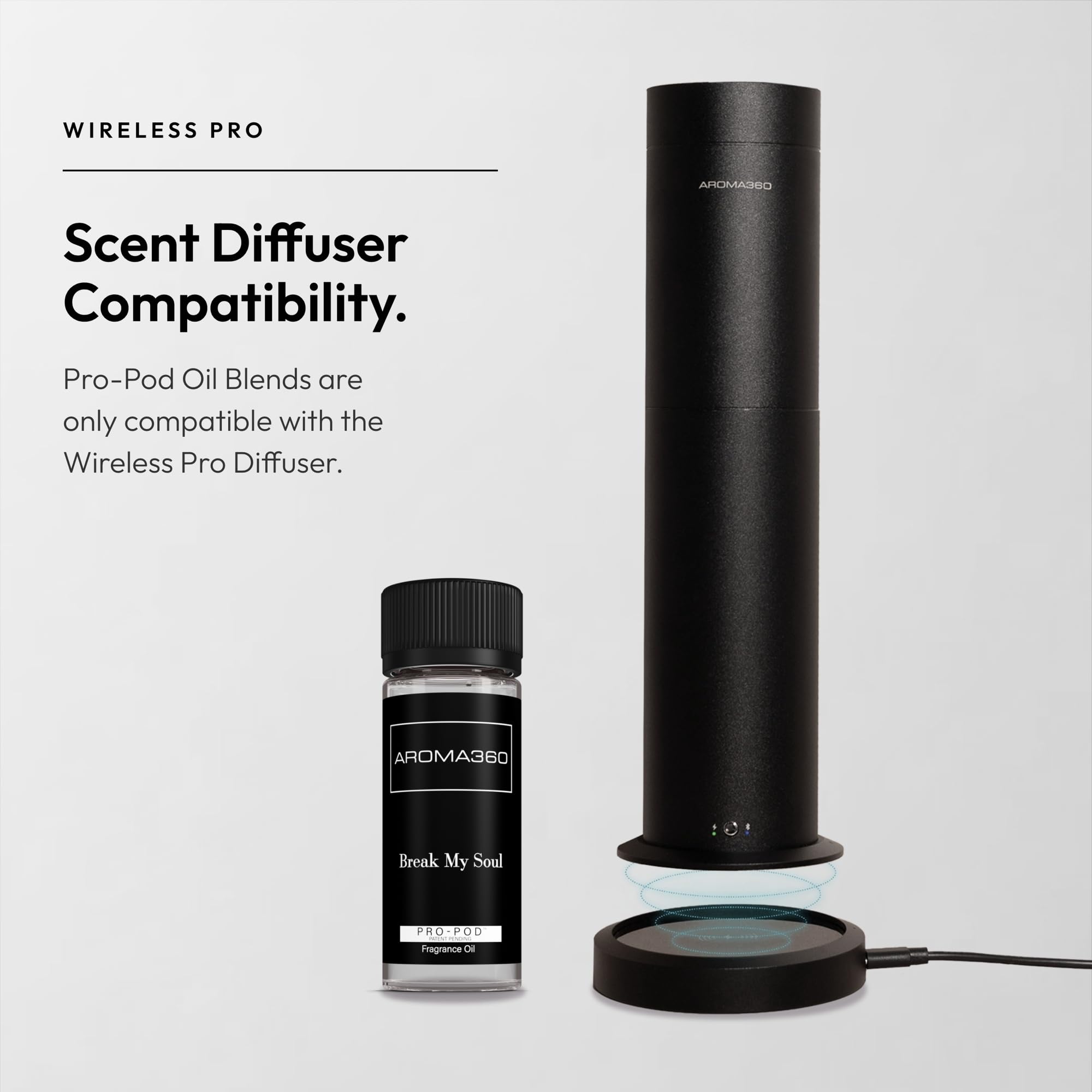 Living room scene showcasing Aroma360 Pro Pod enhancing hotel-like luxury at home.
