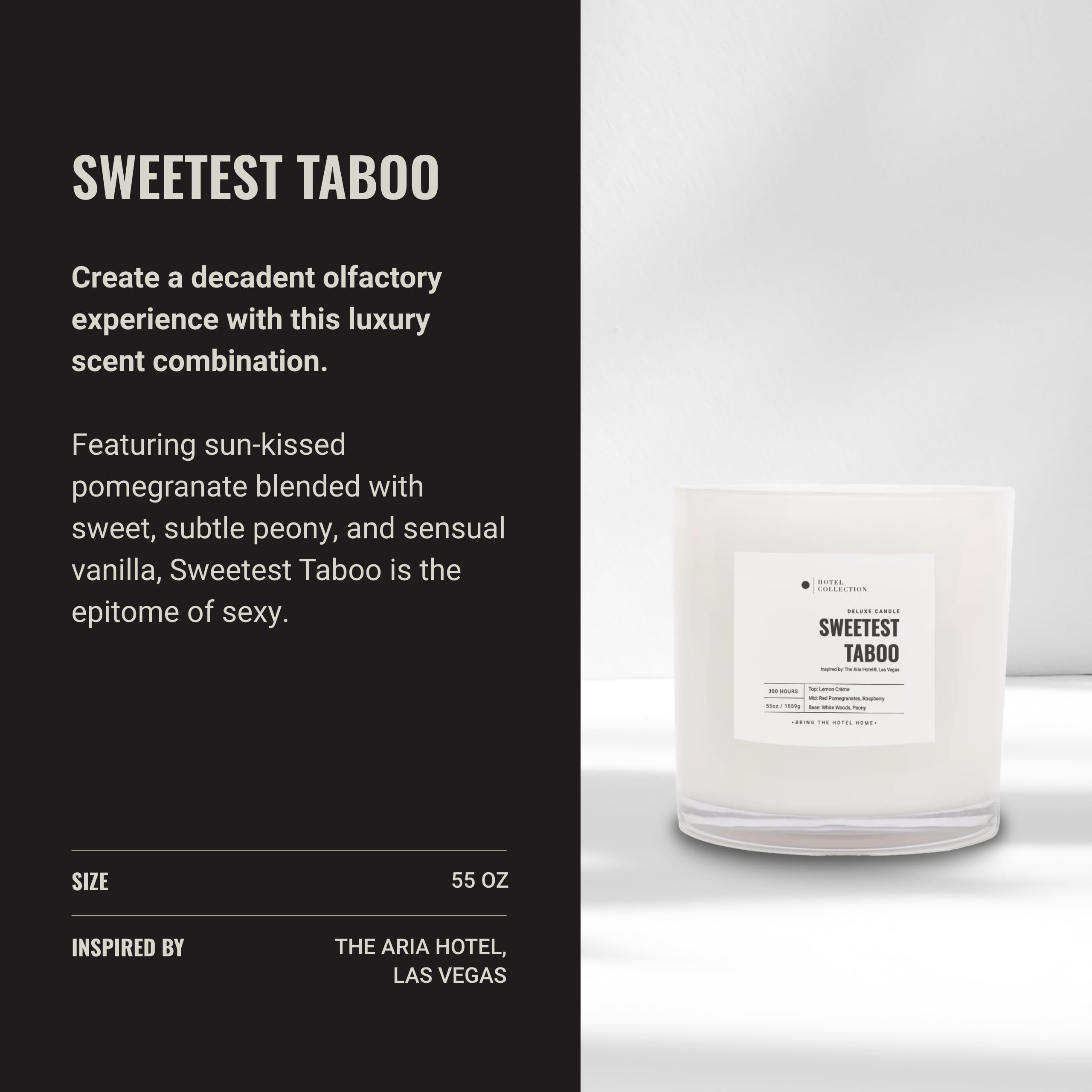 Aroma360 Sweetest Taboo Deluxe Candle jar shot with rich color.